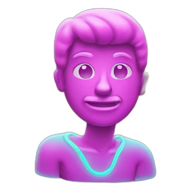 Juicy booty neon sign style man sticker