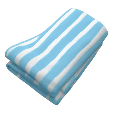 light blue and white striped towel sticker