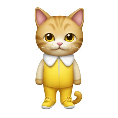 cat wearing banana shoes sticker