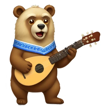 Russian bear balalaika sticker