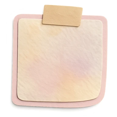 soft pastel cozy memo paper sheet with soft watercolor texture sticker
