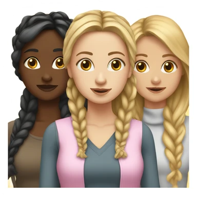 White Girls Trio sticker