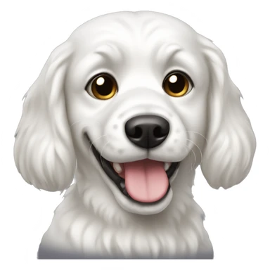 White lap dog sticker