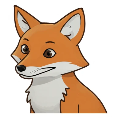 Fox running in the forest sticker