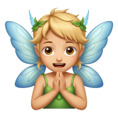A little fairy, with wings,  , do more different emotional, she cry, smail  tayd , angry, hungry, sticker