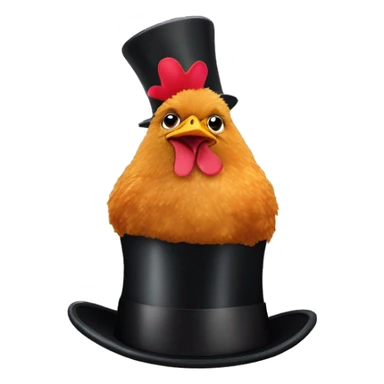 chicken nugget with top hat sticker