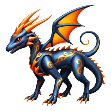 Houndoom-Salandit-Dialga-Genesect-Pokémon-Fakémon-hybrid-creature sticker