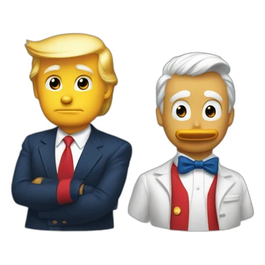 Donald duck and donald trump sticker