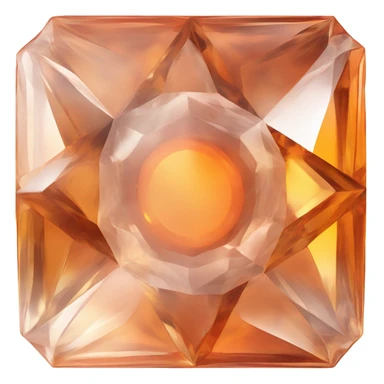 Orange crystal circle sticker