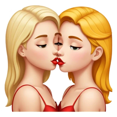 2 girls kissing sticker