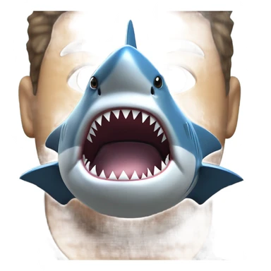 shark with a game controller  sticker