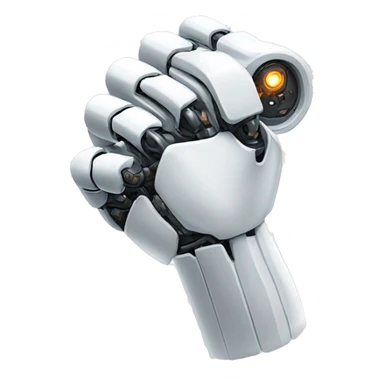 White mechanical cyborg arm and bicep sticker