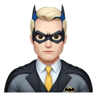 caucasian batman standing sticker