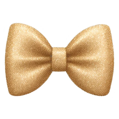 Beige Glitter bow sticker