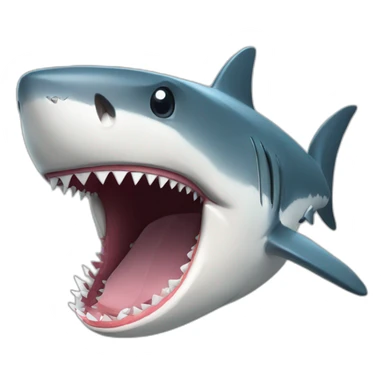 shark biting wahle sticker