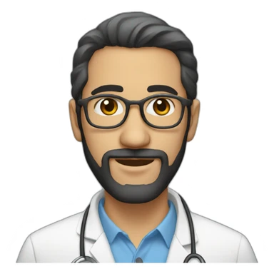 middle eastern computer scientist, short hair, minimal facial hair sticker