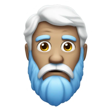 blue giant with a white beard confused sticker