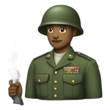 Militaire avec un lance roquette sticker