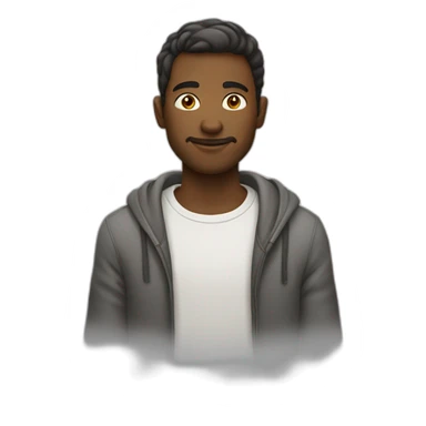 Homme de profil portant la kipa sticker