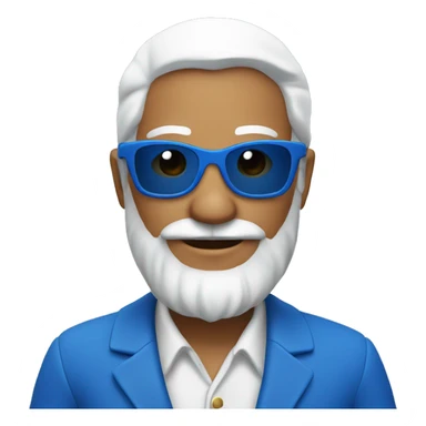 Santa Claus in a blue suit with sunglasses  sticker