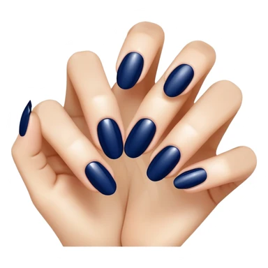 Navy blue classy nails sticker