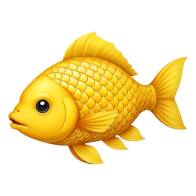 a yellow fish sticker