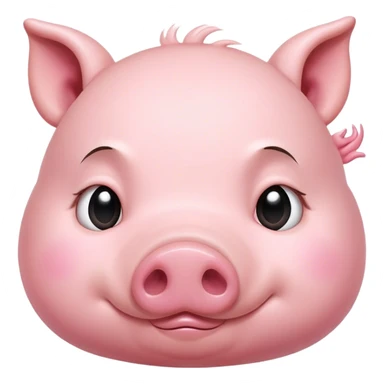A sleepy little cute pig sticker