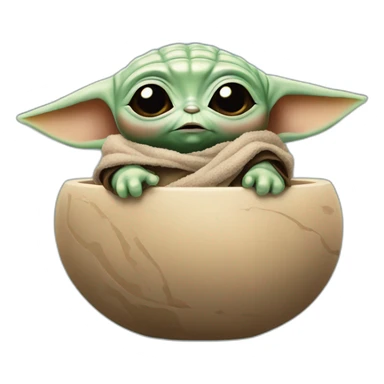 Baby yoda with the Mandalorian sticker