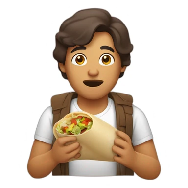 mexican eating a burrito sticker