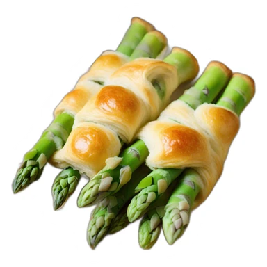 Asparagus in a blanket of puff pastry sticker