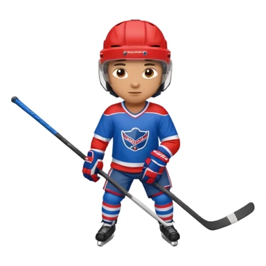 Hockey Player in red and blue sticker
