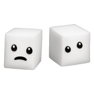 sugar cubes faceless, 2 pieces sticker