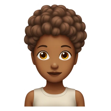 Brown girl with flying hair  sticker