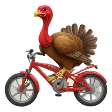 turkey-Riding-a-red-bike sticker