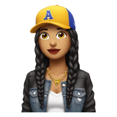 Chica con gorra de anuel aa sticker
