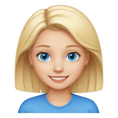 Aesthetic blonde Beautiful girl Cool smile sticker
