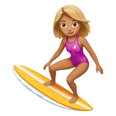 girl is surfing sticker