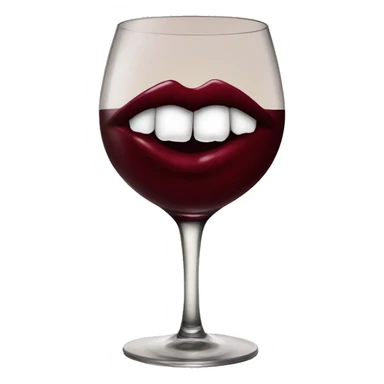 vampire lips wine red sticker