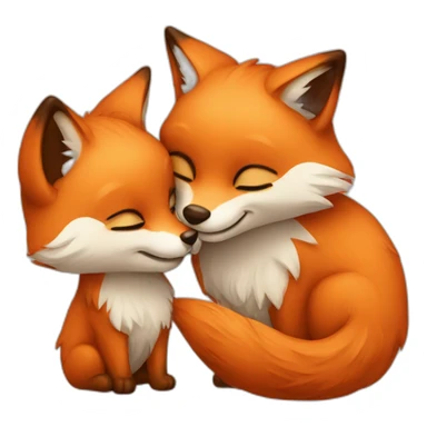 Fox kiss sticker