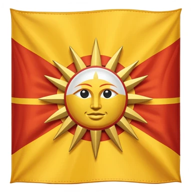 macedonian kutlesh sun flag sticker