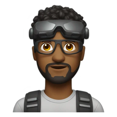 Male VR designer sticker