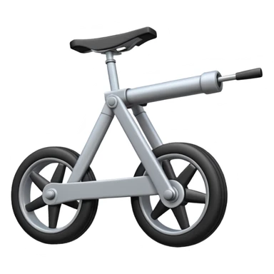 Emoji-style aircraft landing gear with a single wheel and strut, simplified design, clean lines, cartoon-like, isolated on white background, minimal shading sticker