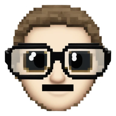 8-bit glasses meme sticker