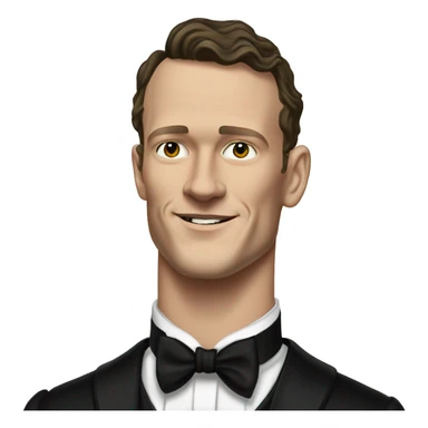 Jonathan Toews in black tuxedo; Renaissance art style sticker