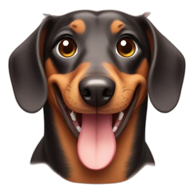 dachshund smiling sticker