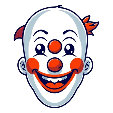 Cry emoji clown  sticker