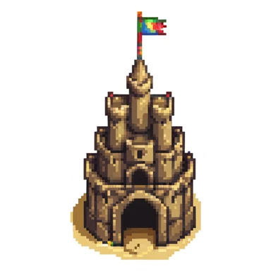 sand castle simple design sticker