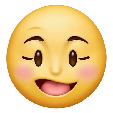 yellow emoji face, one eye close, biting its tonguje with a smirk sticker