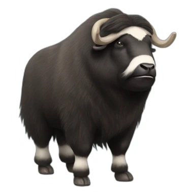 musk ox deadlifting sticker