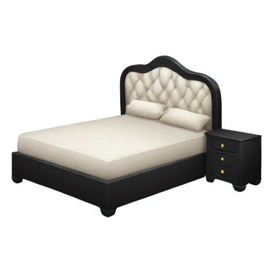 Black luxury bed sticker